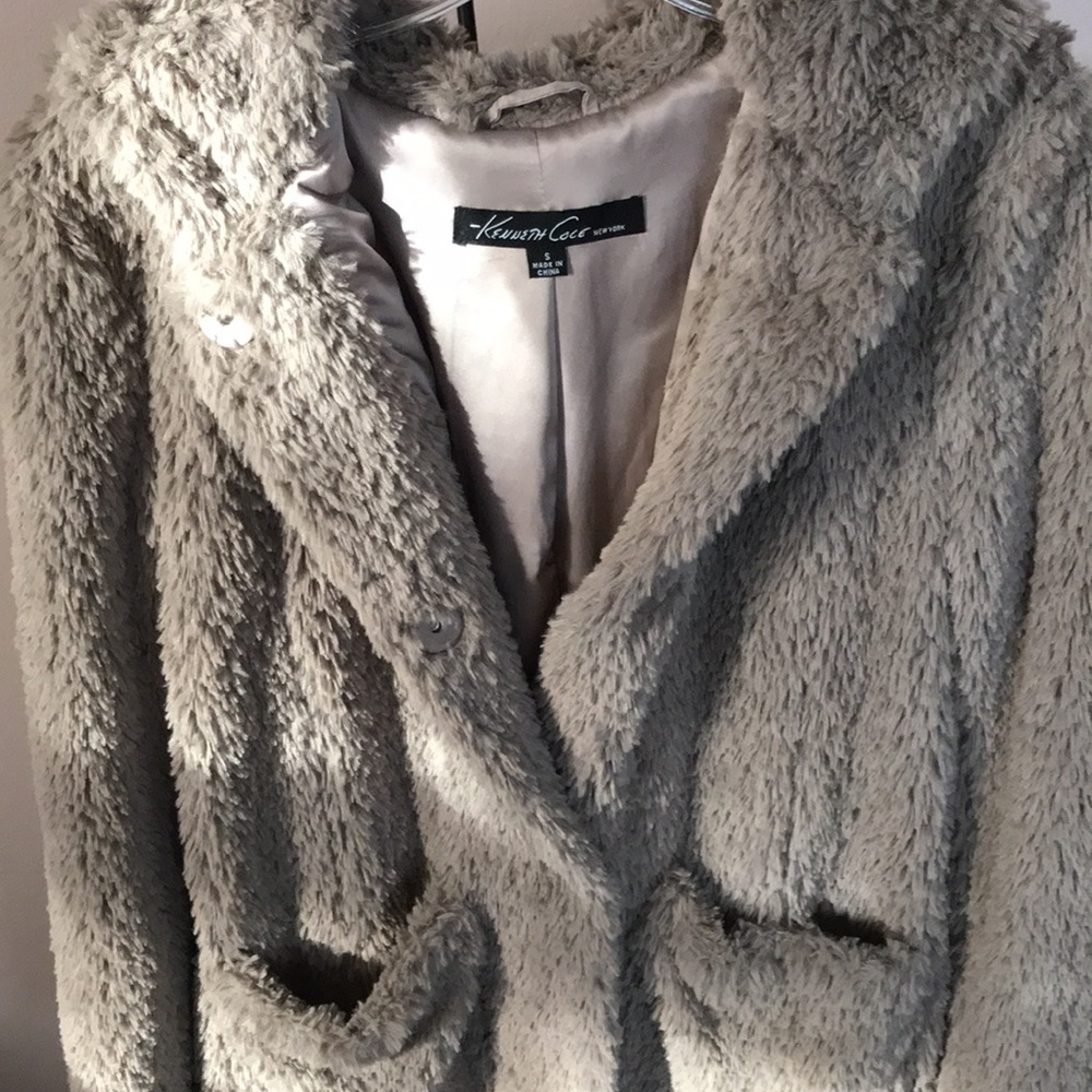 3530213 Khaki Faux Fux Hooded Coat